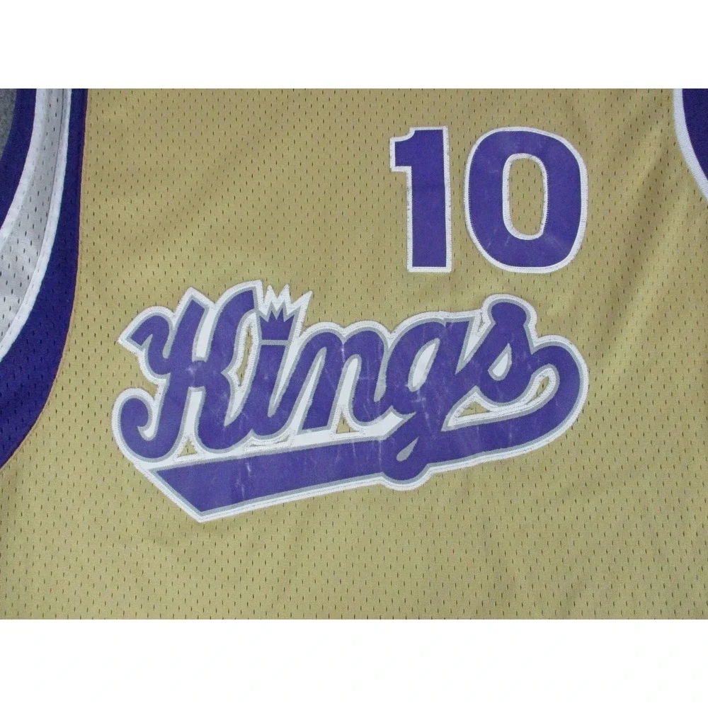 VINTAGE Mike Bibby Sacramento Kings Basketball Jersey Mens Large Gold Adidas NBA